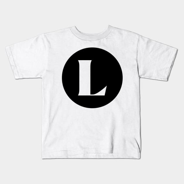 L (Letter Initial Monogram) Kids T-Shirt by n23tees